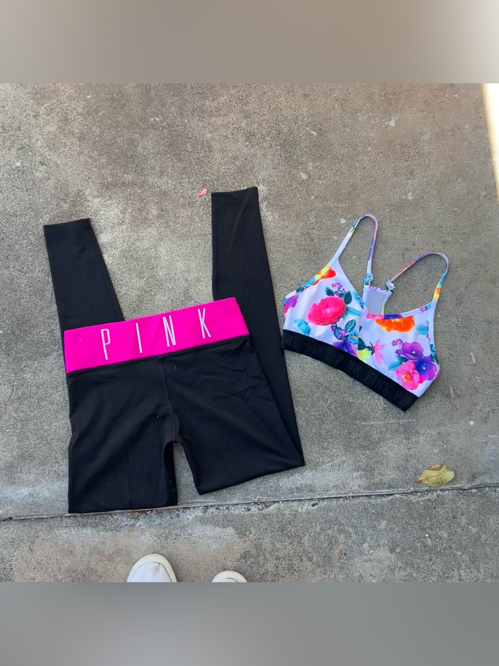 PINK Victoria Secret legging bra set